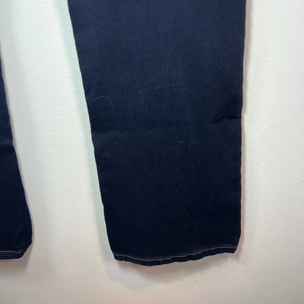 Nanette Lepore Women's Belle High Rise Bootcut Jeans Dark Blue Denim Pants Sz 14